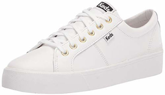 Picture of Keds Women's Jump Kick Duo Hidden Wedge Sneaker, White/Gold, 5 Medium - Size: 5