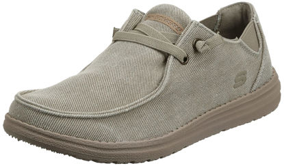 Picture of Skechers Men's Melson-Raymon Canvas Slip on Moccasin, Taupe, 11.5 - Size: 11.5