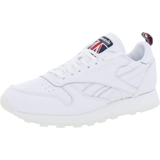 Picture of Reebok unisex-adult Classic Leather,White/chalk/vector Navy,13 M US - Size: 14.5 Women/13 Men