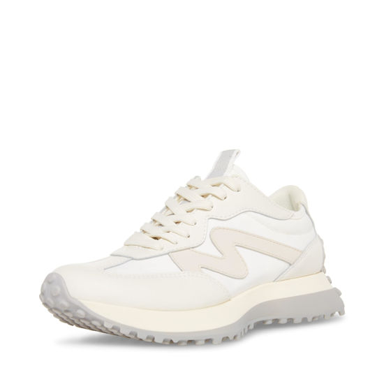 Picture of Steve Madden Women's Campo Sneaker, White/Grey, 9.5 - Size: 9.5