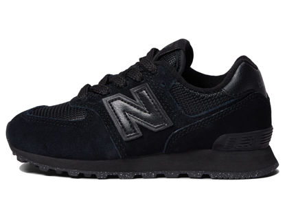 Picture of New Balance Boy's 574 Core Lace-Up Sneaker, Black/Black, 5.5 Big Kid - Size: 5.5 Big Kid