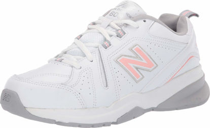 Picture of New Balance Women's 608 V5 Casual Comfort Cross Trainer, White/Pink, 9.5 - Size: 9.5