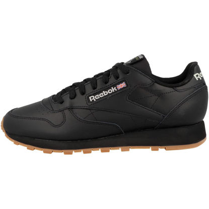 Picture of Reebok Unisex-Adult Classic Leather Sneaker, Core Black Pure Grey 5 Rubber Gum 03, US-0 / Asia Size s - Size: us-0 / asia size s