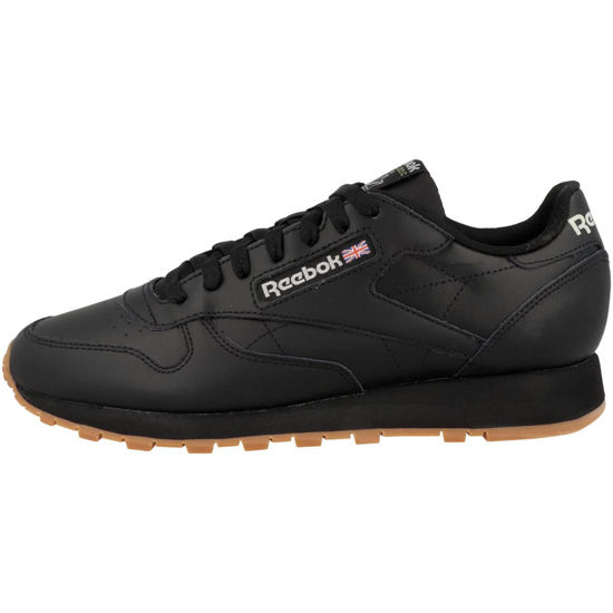 Picture of Reebok Unisex-Adult Classic Leather Sneaker, Core Black Pure Grey 5 Rubber Gum 03, US-0 / Asia Size s - Size: us-0 / asia size s