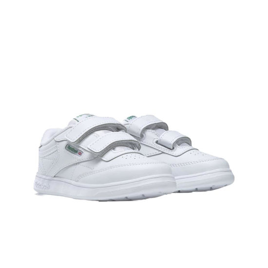 Picture of Reebok unisex child Club C Sneaker, White/Glen Green/Vector Blue, 9 Toddler US - Size: 9 Toddler