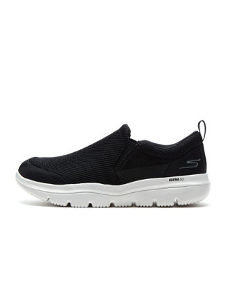 Picture of Skechers Men's GO Walk Evolution Ultra-Impeccable Sneaker, Black/White, 8.5 X-Wide - Size: 8.5 X-Wide