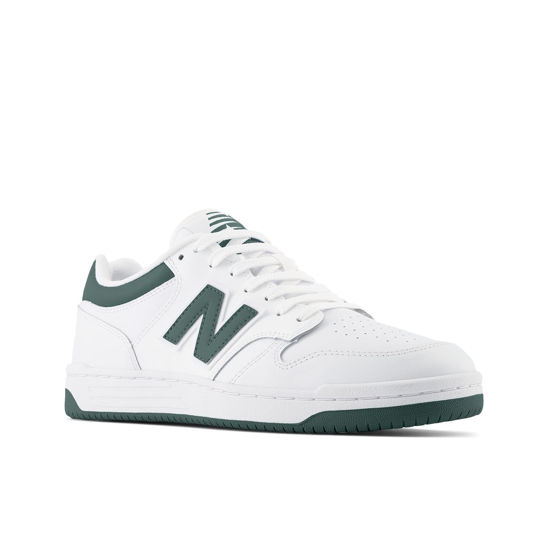 Picture of New Balance BB480L v1 White/Nightwatch Green 1 US Men's 4, Women's 5.5 D (M) - Size: 5.5 Women/4 Men