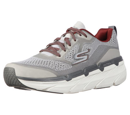 Picture of Skechers Men's Max Cushioning Premier Vantage-Performance Walking & Running Shoe Sneaker, Grey/Red, 9.5 - Size: 9.5