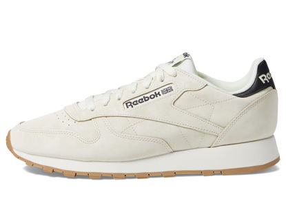 Picture of Reebok Unisex Classic Leather Sneaker, Alabaster/Soft Ecru/Black, 10 US Men - Size: 11.5 Women/10 Men