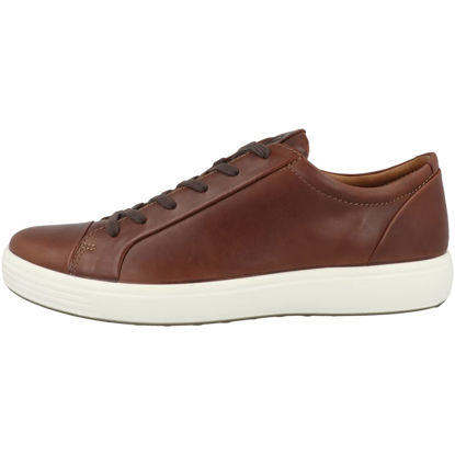 Picture of ECCO Men's Soft 7 City Tie Sneaker, Cognac, 5-5.5 - Size: 5-5.5