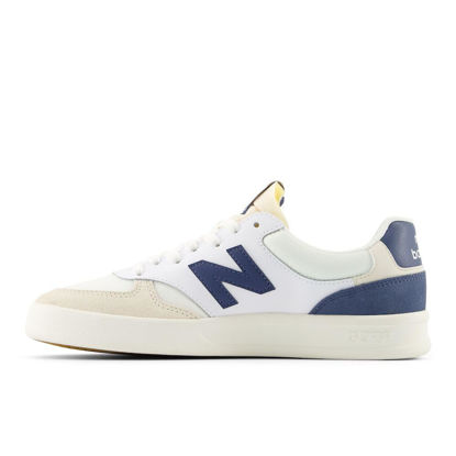 Picture of New Balance Men's 300 V3 Court Sneaker, White/Sea Salt/Vintage Indigo, 11.5 - Size: 11.5