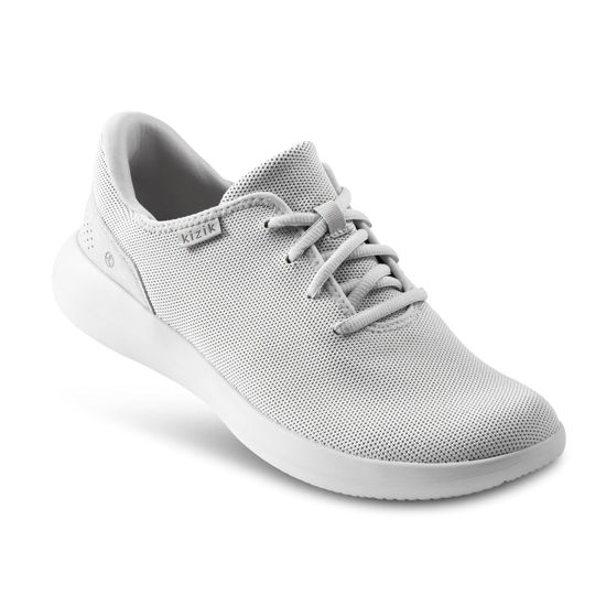 Picture of Kizik The Madrid Eco-Knit Slip-On Sneakers, Casual Trendy Shoes for Women and Men Madrid Pebble Grey Wide M12 / W13.5 - Size: 13.5 Wide Women/12 Wide Men