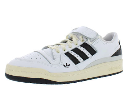 Picture of adidas Forum Low Mens Shoes Size 10.5, Color: Forever True White/Core Black/Green One - Size: 10.5