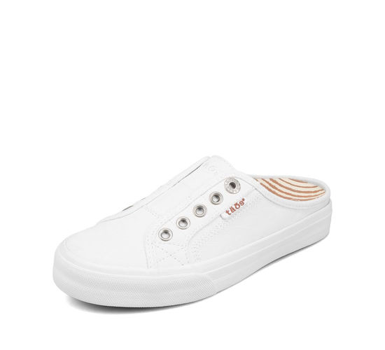 Picture of Taos Footwear Women's Ez Soul White Canvas Mule 6 M - Size: 6