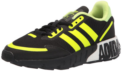 Picture of adidas Originals Men's ZX 1K Boost, Black/Solar Yellow/Matte Silver, 10.5 - Size: 10.5