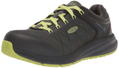 Picture of KEEN Utility Men's Vista Energy Low Height Composite Toe Industrial Work Sneakers, Magnet/Green Glow, 10.5 - Size: 10.5