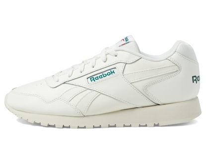 Picture of Reebok Unisex Glide Sneaker, Chalk/Dark Green/Flash Red, 14 US Men - Size: 15.5 Women/14 Men