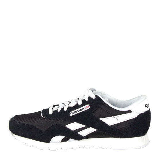 Picture of Reebok Men's Classic Nylon Sneaker, Black/White, 7.5 - Size: 7.5