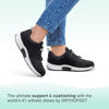 Picture of Orthofeet Women's Orthopedic Black Knit Francis No-Tie Sneakers, Size 9.5 Wide - Size: 9.5 Wide