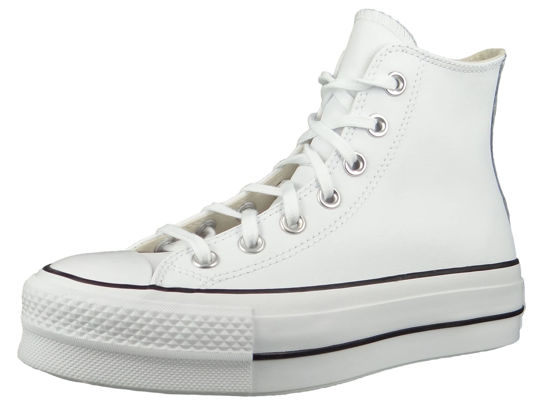 Picture of Converse Women's Chuck Taylor All Star Lift Clean HIGH TOP Sneaker, White/Black/White, 11 M US - Size: 11