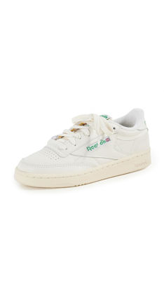Picture of Reebok unisex-adult CLUB C 85 VINTAGE,TOP-CHALK/PAPERWHITE/GLEN GREEN,15 - Size: 16.5 Women/15 Men