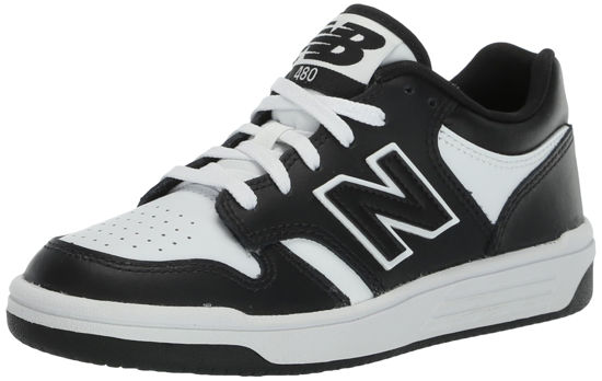 Picture of New Balance Kids 480 V1 Lace-up Sneaker, Black/White, 7 US Unisex Big - Size: 7 Big Kid