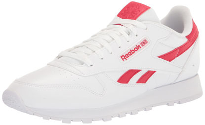 Picture of Reebok Unisex Classic Leather Sneaker, Vegan Collection/White/Vector Red, 8.5 US Men - Size: 10 Women/8.5 Men
