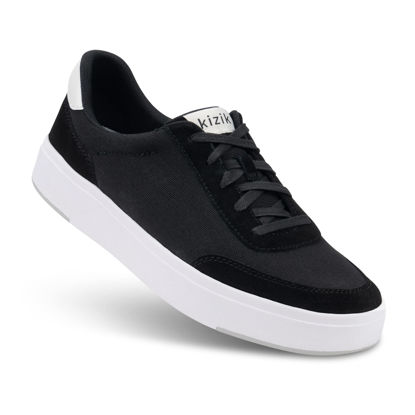 Picture of Kizik Prague Hands Free Mens or Womens Sneakers, Casual Slip On Shoes Women and Men Love, Comfortable for Walking, Work, and More, Women's and Men's Fashion for Any Occasion - Black, M11 / W12.5 - Size: 12.5 Women/11 Men