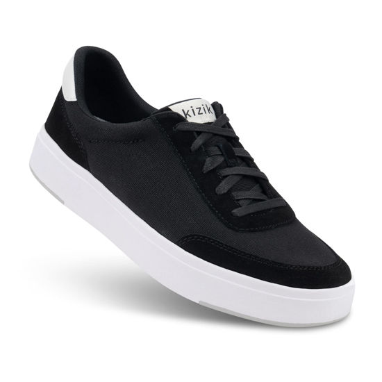 Picture of Kizik Prague Hands Free Mens or Womens Sneakers, Casual Slip On Shoes Women and Men Love, Comfortable for Walking, Work, and More, Women's and Men's Fashion for Any Occasion - Black, M11 / W12.5 - Size: 12.5 Women/11 Men