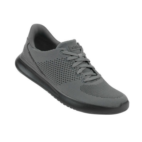 Picture of Kizik Lima, Slip-On Sneakers, Casual Shoes for Women and Men, Comfortable and Stylish Womens and Mens Shoes for Work, Walking, The Office, Womens and Mens Slip on Sneakers Graphite Wide M6 / W7.5 - Size: 7.5 Wide Women/6 Wide Men