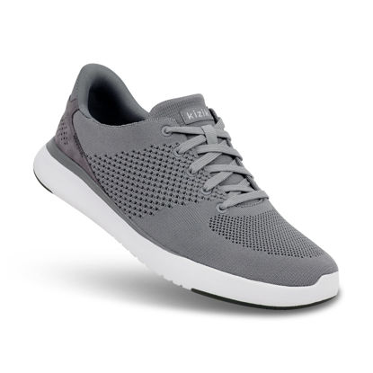 Picture of Kizik Lima Hands Free Mens or Womens Sneakers, Casual Slip On Shoes for Women or Men, Comfortable for Walking or Work, Women's and Men's Fashion Sneakers for Any Occasion - Grey,M4.5 / W6 Wide - Size: 6 Wide Women/4.5 Wide Men