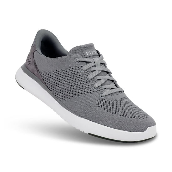 Picture of Kizik Lima Hands Free Mens or Womens Sneakers, Casual Slip On Shoes for Women or Men, Comfortable for Walking or Work, Women's and Men's Fashion Sneakers for Any Occasion - Grey,M4.5 / W6 Wide - Size: 6 Wide Women/4.5 Wide Men