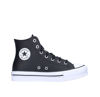 Picture of Converse Chuck Taylor All Star EVA Lift Hi Black/Natural Ivory Leather 5½ US Junior - Size: 5.5 Big Kid