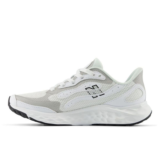 Picture of New Balance Women's Fresh Foam Arishi V4 Running Shoe, Nb White/Silver Metallic/Black, 6.5 - Size: 6.5