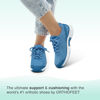 Picture of Orthofeet Women's Orthopedic Knit Coral Sneakers, Blue, Size 10.5 - Size: 10.5