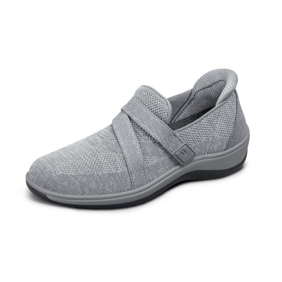 Picture of Orthofeet Women's Orthopedic Grey Stretch Knit Amalya Casual Shoe, Size 8.5 Medium - Size: 8.5