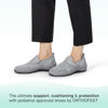Picture of Orthofeet Women's Orthopedic Grey Stretch Knit Amalya Casual Shoe, Size 8.5 Medium - Size: 8.5