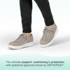 Picture of Orthofeet Women's Orthopedic Taupe Leather Stroll Casual Shoe, Size 6.5 - Size: 6.5
