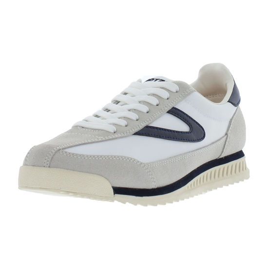 Picture of TRETORN Women's Rawlins Casual Lace-Up Sneakers, White/Navy, 10 - Size: 10