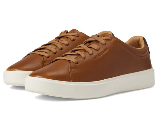 Picture of Cole Haan Men's Grand Crosscourt Traveler Sneaker, British Tan/Dark Chocolate/Egret, 11.5 Wide - Size: 11.5 Wide