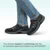 Picture of Orthofeet Men's Orthopedic Black Knit Sprint Tie-Less Sneakers, Size 10.5 - Size: 10.5