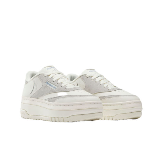 Picture of Reebok Women's Club C Extra Sneaker, Chalk/Pure Grey 2/Vintage Blue, 5 - Size: 5