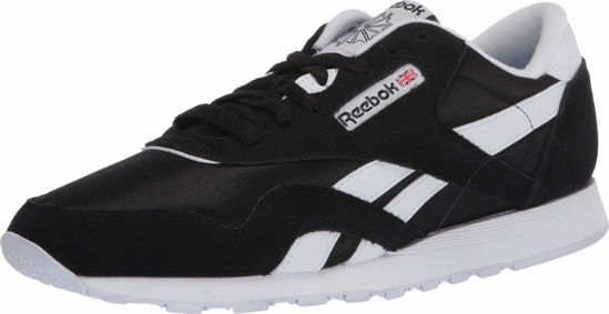 Picture of Reebok Boy's Classic Nylon Sneaker, Black/Black/White, 3 Big Kid - Size: 3 Big Kid