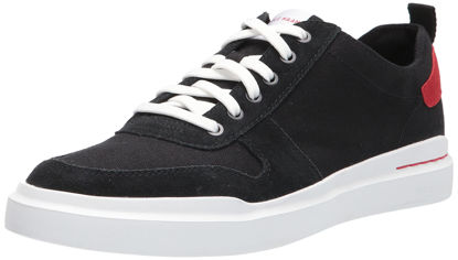 Picture of Cole Haan Men's Grandpro Rally Court Sneaker, Black Canvas/Suede/Molten Lava, 8 - Size: 8