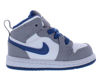 Picture of Jordan Toddler's 1 Mid Cement Grey/White-True Blue (DQ8425 014) - 8 - Size: 8