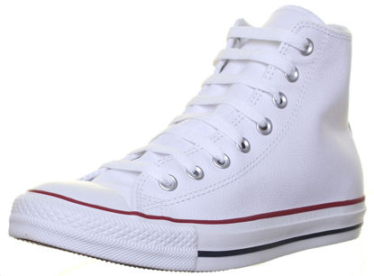 Picture of Converse Women's All Star Hi Leather Unisex Adults' Outdoor Sports Sneaker, White, 5 - Size: 5