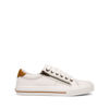 Picture of Taos Z Soul Women's Sneaker - Stylish Platform Sneaker with Removable Footbed, Arch Support, Premium Cushioning, Lace-Up Adjustability, and Easy Access Zipper White/Golden Tan 7.5 (W) US - Size: 7.5 Wide