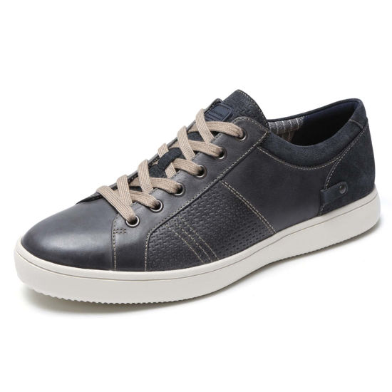 Picture of Rockport mens Colle Tie Sneaker, Blue/Grey, 10 Wide US - Size: 10 Wide