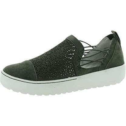 Picture of Jambu Womens Erin Perforated Slip On Sneakers Shoes Casual - Green - Size 6 M - Size: 6