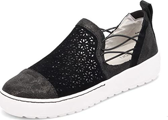 Picture of Jambu Womens Erin Perforated Platform Sneakers Shoes Casual - Black - Size 7.5 W - Size: 7.5 Wide
